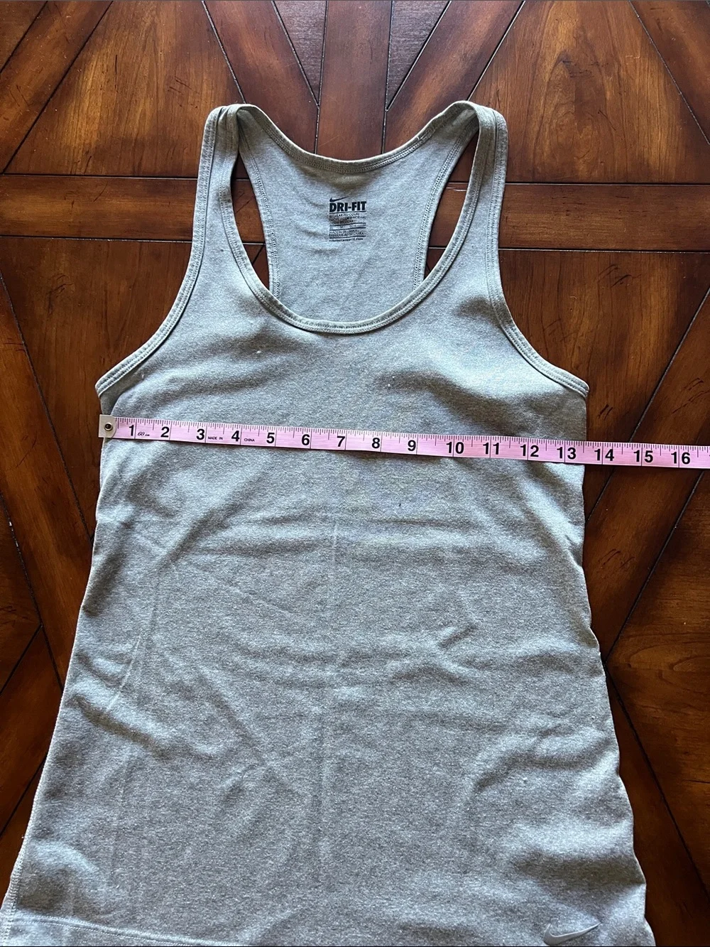 Nike Women's Light Gray Racerback Dri-FIT Tank